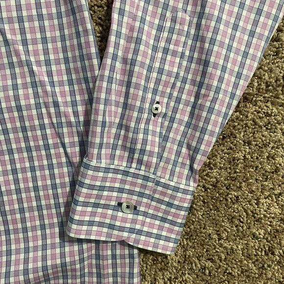 UNTUCKit Shirt Mens 2XL Slim Tall Plaid Wrinkle Free Button Down Dress Shirt - Picture 4 of 9